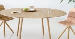 Viccarbe Maarten table, 120 cm, oval, matt oak