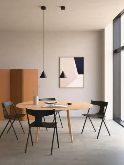 Viccarbe Quadra chair, black - black oak