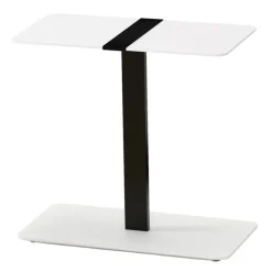 Viccarbe Serra low table with strap, rectangular, black - white