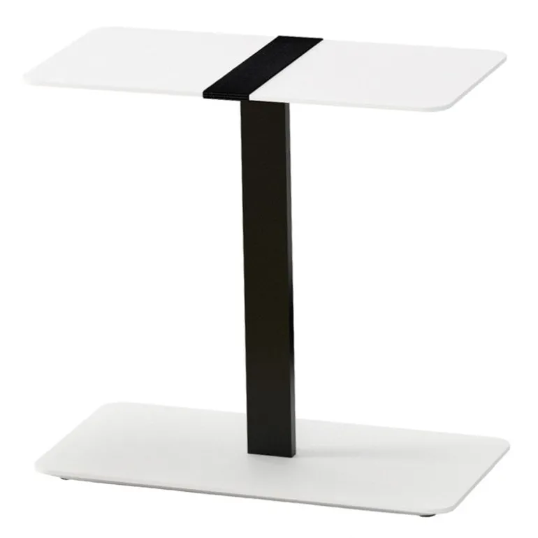 Viccarbe Serra low table with strap, rectangular, black - white