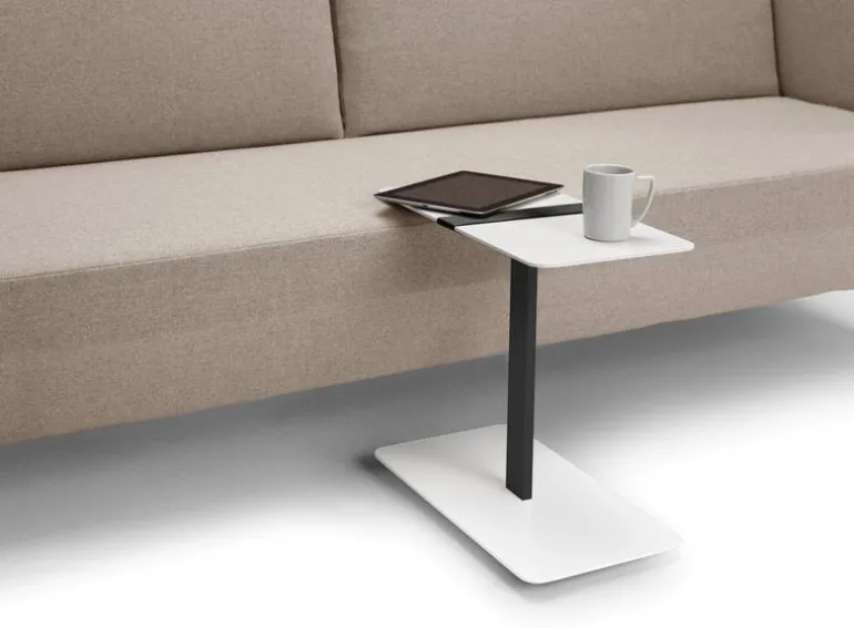 Viccarbe Serra low table with strap, rectangular, black - white