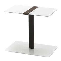 Viccarbe Serra low table with strap, rectangular, black - white