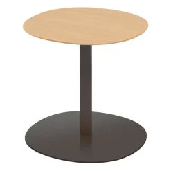 Viccarbe Serra low table, round, black - matt oak