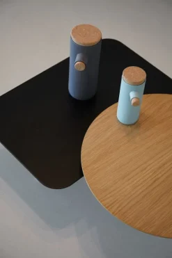 Viccarbe Tiers low table A, black - matt oak