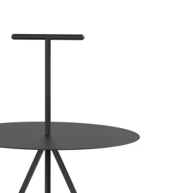 Viccarbe Trino table, black - steel handle