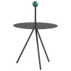 Viccarbe Trino table, black - green marble handle