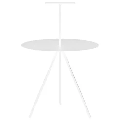 Viccarbe Trino table, white - steel handle