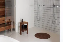 Vieser Lauha stool, brown oiled kebony - black