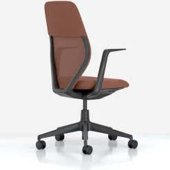 Vitra ACX Mesh task chair, deep black - terracotta