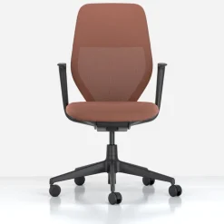 Vitra ACX Mesh task chair, deep black - terracotta