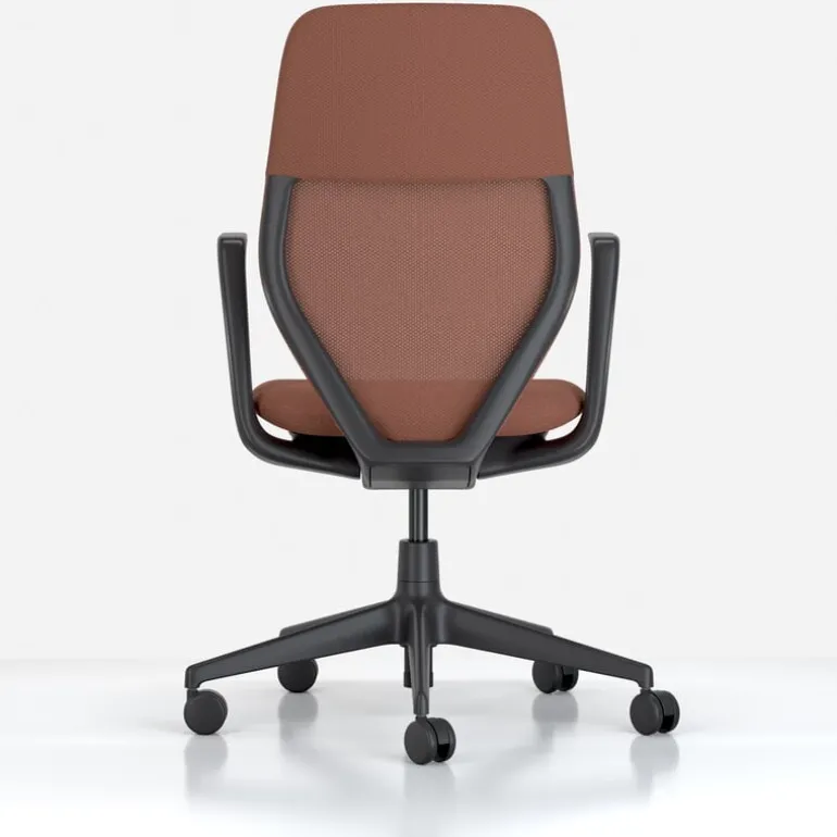 Vitra ACX Mesh task chair, deep black - terracotta