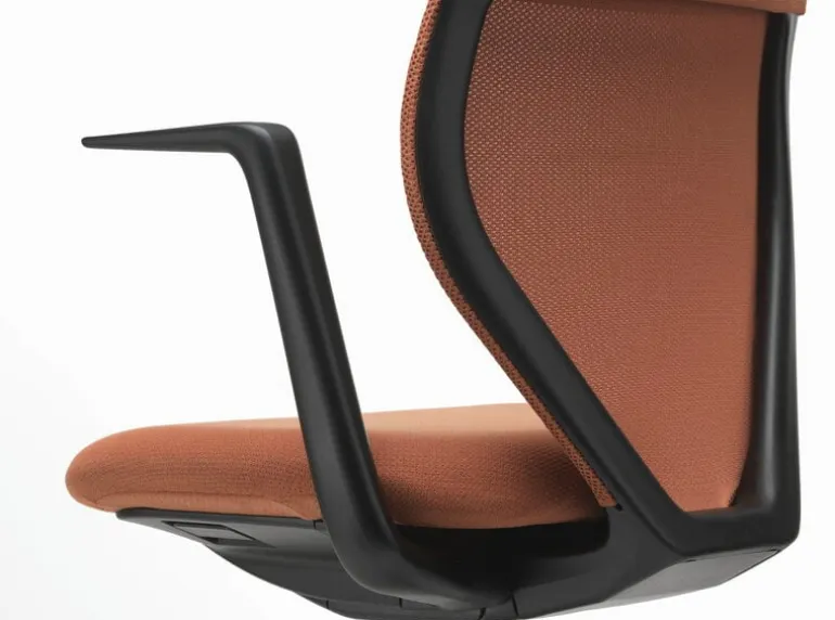 Vitra ACX Mesh task chair, deep black - terracotta