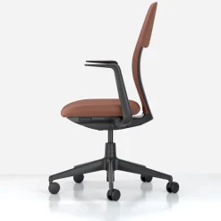 Vitra ACX Mesh task chair, deep black - terracotta