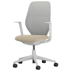Vitra ACX Mesh task chair, soft grey - Plano 03 cream white