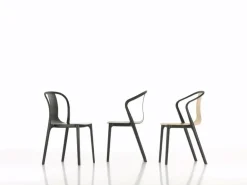Vitra Belleville armchair, oak - black