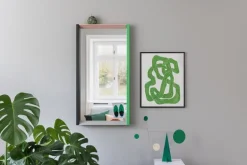 Vitra Colour Frame mirror, medium, green - pink