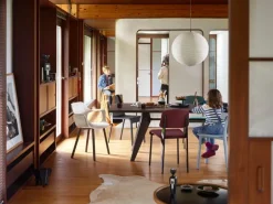 Vitra EM Table 200 x 90 cm, asphalt - Prouvé Blanc Colombe