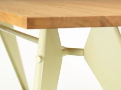 Vitra EM Table 200 x 90 cm, oak - Prouvé Blanc Colombe