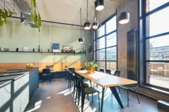 Vitra EM Table 200 x 90 cm, oak - deep black