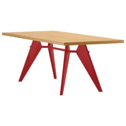 Vitra EM Table 220 x 90 cm, oak - Japanese red