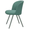 Vitra Mikado side chair, mint - Dumet pale blue/emerald