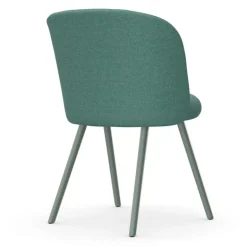 Vitra Mikado side chair, mint - Dumet pale blue/emerald