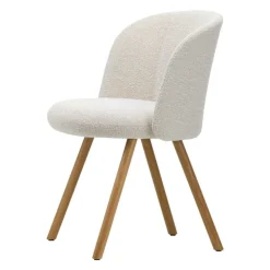 Vitra Mikado side chair, natural oak - Nubia 01 ivory/pearl