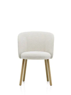 Vitra Mikado side chair, natural oak - Nubia 01 ivory/pearl