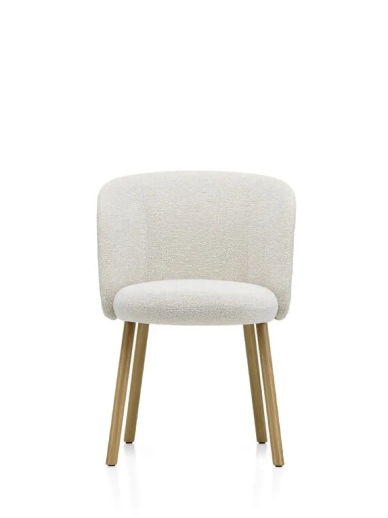 Vitra Mikado side chair, natural oak - Nubia 01 ivory/pearl