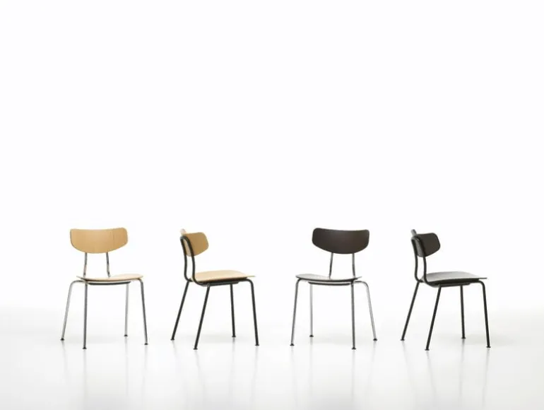 Vitra Moca chair, dark stained oak - basic dark