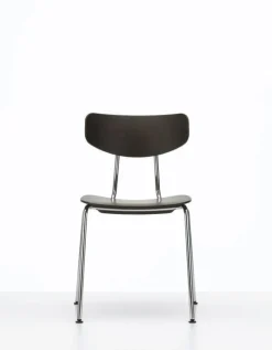 Vitra Moca chair, dark stained oak - chrome