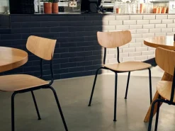 Vitra Moca chair, natural oak - basic dark