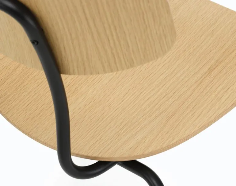 Vitra Moca chair, natural oak - basic dark