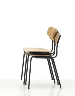 Vitra Moca chair, natural oak - basic dark