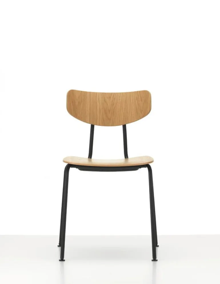 Vitra Moca chair, natural oak - basic dark