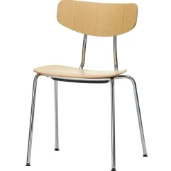 Vitra Moca chair, natural oak - chrome