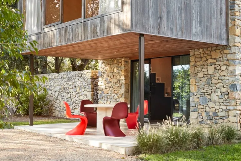 Vitra Panton chair, bordeaux