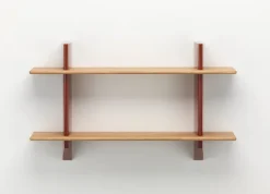 Vitra Rayonnage Mural shelf, Japanese red - oak