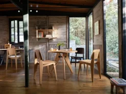 Vitra Rayonnage Mural shelf, Prouvé Blanc Colombe - oak