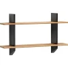 Vitra Rayonnage Mural shelf, deep black - oak