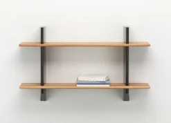 Vitra Rayonnage Mural shelf, deep black - oak