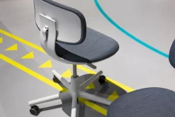 Vitra Rookie task chair, blue grey melange - light grey