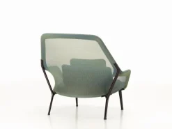 Vitra Slow Chair, blue/green - chocolate
