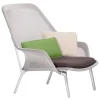 Vitra Slow Chair, brown/cream - aluminium