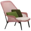 Vitra Slow Chair, red/cream - chocolate