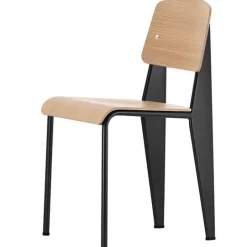 Vitra Standard chair, deep black - oak