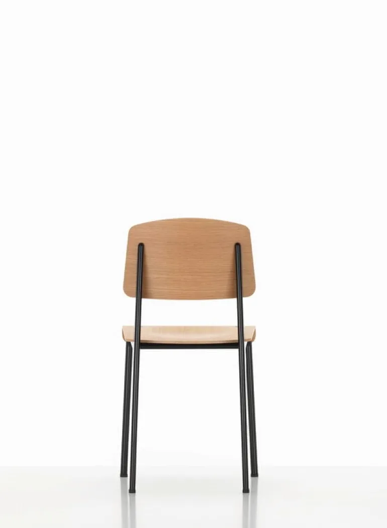 Vitra Standard chair, deep black - oak