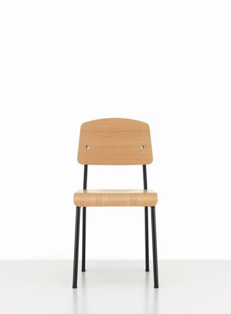 Vitra Standard chair, deep black - oak