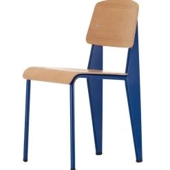 Vitra Standard chair, Prouvé Bleu Marcoule - oak