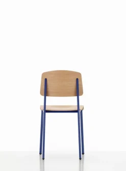Vitra Standard chair, Prouvé Bleu Marcoule - oak